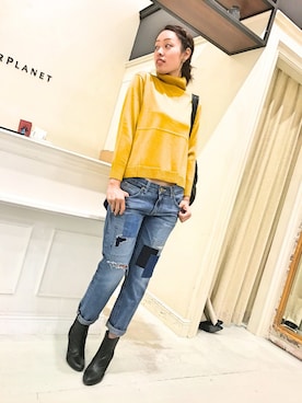 「actuel（アクチュエル）のアイテム」を使った、A-yaさん（レディース・166cm）の秋コーディネート