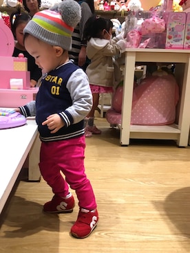 「Carter's（カーターズ）のアイテム（ブルゾン）」を使った、mee-tanさん（キッズ・90cm）の冬コーディネート