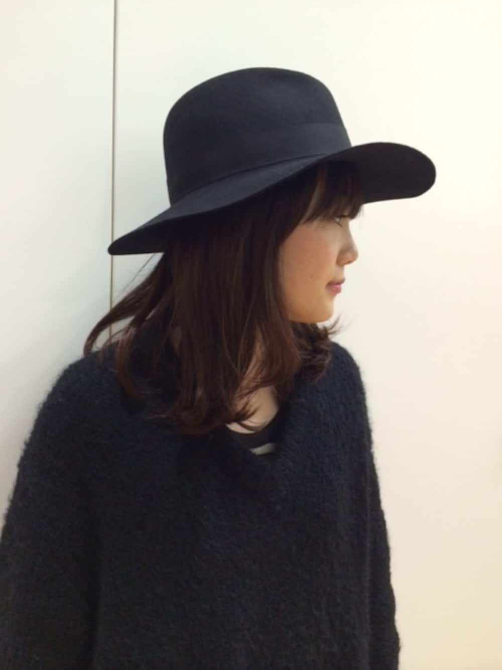 「COUER」｜「COEUR ハット（ハット、ベージュ系）」を使った、ARTWORKさん（レディース・162cm）の冬コーディネートの1枚目の写真