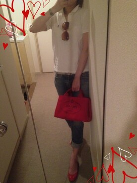 「Marc by Marc Jacobs（マークバイマークジェイコブス）のアイテム（バレエシューズ）」を使った、リーナさん（レディース・165cm）の春コーディネート
