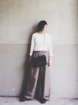 「chanel」｜「アイテム（ハンチング/ベレー帽）」を使った、さいとうなりさん（レディース・156cm）の秋コーディネート