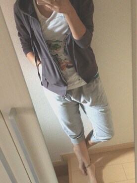 「GLADNEWS（グラッドニュース）のアイテム（その他アウター）」を使った、みんみん。さん（レディース・167cm）の春コーディネート