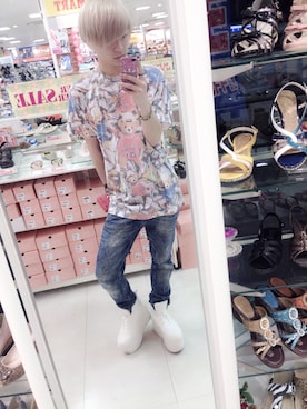 「WEGO（ウィゴー）のアイテム（その他シューズ）」を使った、yasuさん（メンズ・176cm）の夏コーディネート