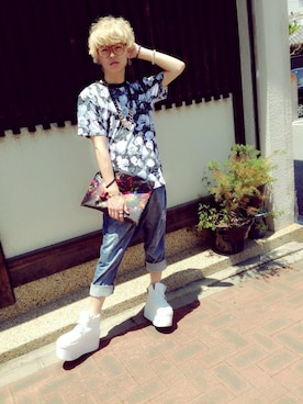 「WEGO（ウィゴー）のアイテム（その他シューズ）」を使った、yasuさん（メンズ・176cm）の夏コーディネート