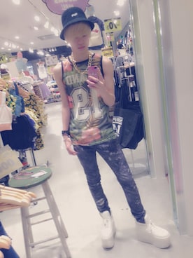 「WEGO（ウィゴー）のアイテム（その他シューズ）」を使った、yasuさん（メンズ・176cm）の夏コーディネート