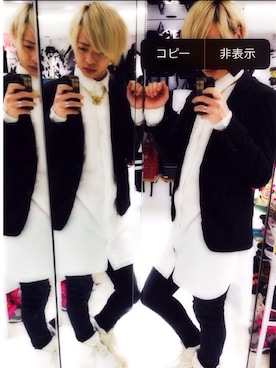 「アイテム（テーラードジャケット）」を使った、yasuさん（メンズ・176cm・10代）の春コーディネート