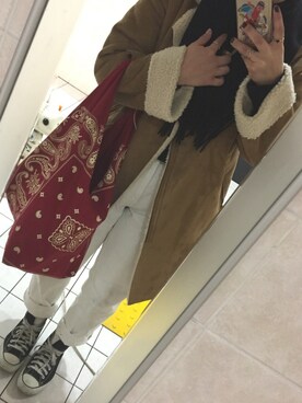 「GLOBAL WORK（グローバルワーク）のアイテム（その他）」を使った、かほぴん、さん（レディース・162cm）の冬コーディネート