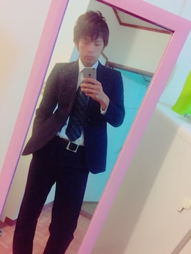 「アイテム（ネクタイ、グリーン系）」を使った、kentさん（メンズ・180cm）の秋コーディネート