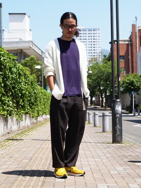 「アイテム（カーディガン/ボレロ）」を使った、ilkさん（メンズ・174cm）の春コーディネート