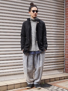 「FRANK LEDER（フランクリーダー）のアイテム（ジャケット/アウター）」を使った、ilkさん（メンズ・174cm）の秋コーディネート