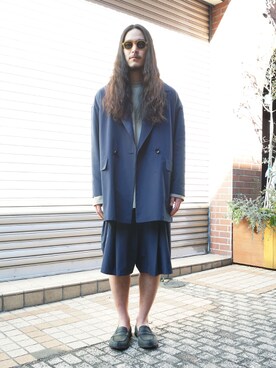 「my beautiful landlet（マイビューティフルランドレット）のアイテム（テーラードジャケット）」を使った、ilkさん（メンズ・174cm）の冬コーディネート