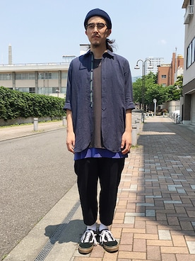 「FRANK LEDER（フランクリーダー）のアイテム」を使った、ilkさん（メンズ・174cm）の春コーディネート