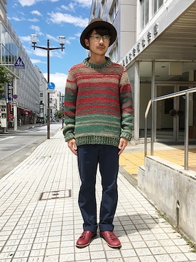 「FRANK LEDER（フランクリーダー）のアイテム（パンツ）」を使った、ilkさん（メンズ・165cm）の夏コーディネート