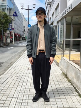 「ETHOSENS（エトセンス）のアイテム（トップス）」を使った、ilkさん（メンズ・174cm）の夏コーディネート