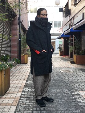 「my beautiful landlet（マイビューティフルランドレット）のアイテム（その他アウター）」を使った、ilkさん（メンズ・174cm）の秋コーディネート