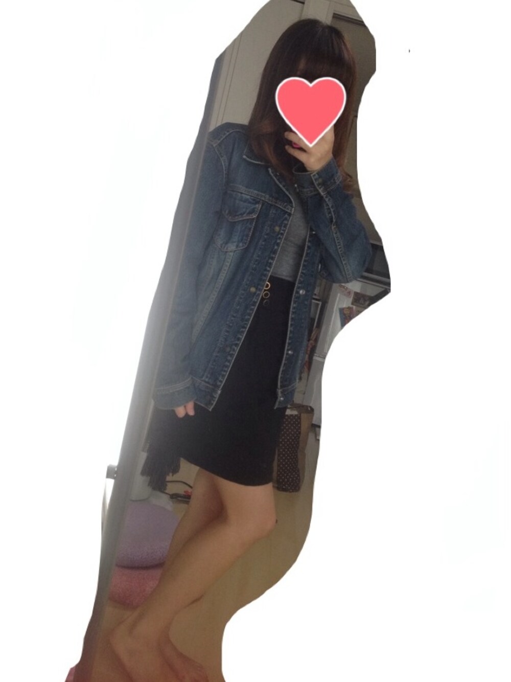 「Gジャン」｜「Big Johnのアイテム（デニムジャケット、ブルー系）」を使った、みきをさん（レディース・156cm）の秋コーディネートの1枚目の写真