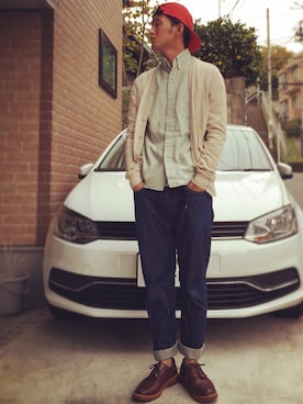 「SQUOVAL（スクオーバル）のアイテム」を使った、minimaljpさん（メンズ・173cm）の秋コーディネート