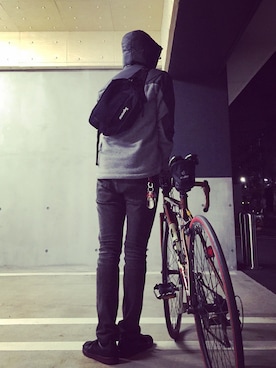 「SUPER FINE（スーパーファイン）のアイテム」を使った、minimaljpさん（メンズ・173cm）の冬コーディネート