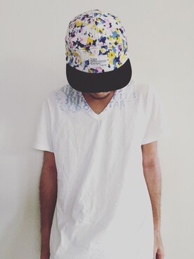 「1sin（イッシン）のアイテム（キャップ）」を使った、minimaljpさん（メンズ・173cm）の夏コーディネート