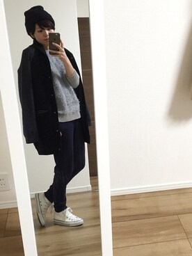 「B'2nd（ビーセカンド）のアイテム（ジャケット/アウター）」を使った、ann_yさん（レディース・152cm）の冬コーディネート