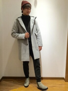 「GLOBAL WORK（グローバルワーク）のアイテム（ニット/セーター、グリーン系）」を使った、ひろさん（メンズ・181cm）の秋コーディネート