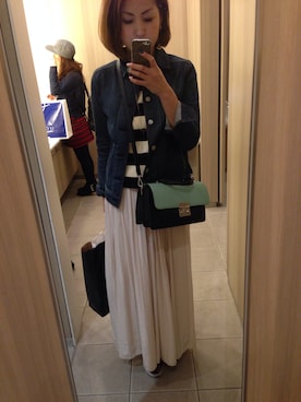 「STUNNING LURE（スタニングルアー）のアイテム（デニムジャケット）」を使った、ashu♡さん（レディース・167cm）の春コーディネート