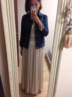「STUNNING LURE（スタニングルアー）のアイテム（デニムジャケット）」を使った、ashu♡さん（レディース・167cm）の春コーディネート