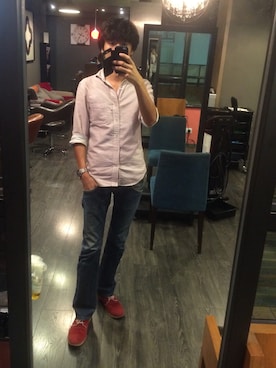 「C.brumes（シーブリュームス）のアイテム」を使った、Shuhei  Miwaさん（メンズ・173cm）の秋コーディネート