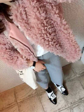 「ohotoro」｜「アイテム（スウェット）」を使った、misuzu...☆さん（レディース・152cm）の冬コーディネート
