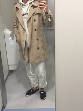 「アイテム（トレンチコート）」を使った、sandbeige さん（メンズ・174cm・20代）の秋コーディネート