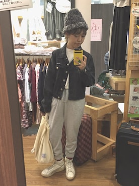 「80s」｜「アイテム（その他）」を使った、junri さん（レディース・153cm）の秋コーディネート