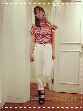 Rika*さん（レディース・158cm）の夏コーディネート