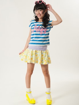 「ボーダーTシャツ」｜F.O.OnlineStoreさん（キッズ・150cm）の春コーディネート