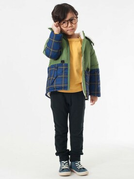 「apres les cours（アプレレクール）のアイテム（ダウンジャケット/コート）」を使った、F.O.OnlineStoreさん（キッズ・110cm）の秋コーディネート