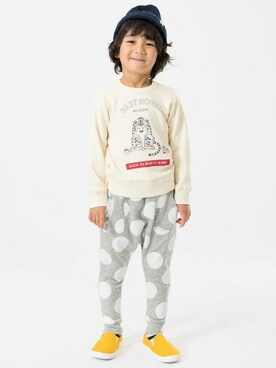 「apres les cours（アプレレクール）のアイテム（ニットキャップ/ビーニー）」を使った、F.O.OnlineStoreさん（キッズ・110cm）の冬コーディネート