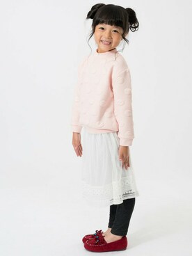 「apres les cours（アプレレクール）のアイテム（スカート）」を使った、F.O.OnlineStoreさん（キッズ・110cm）の冬コーディネート