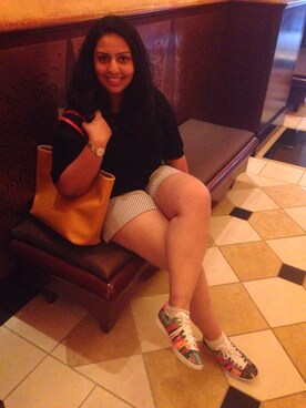 「plussize」｜「アイテム（腕時計）」を使った、Yashi さん（レディース・170cm）の夏コーディネート