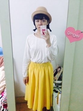 「SM2（エスエムツー）のアイテム（その他トップス、ホワイト系）」を使った、Gingerさん（レディース・165cm）の春コーディネート