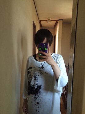 「MiDiom(ミディオム)のアイテム(Tシャツ/カットソー)」を使った、まつもと めぐみさん(レディース・162cm)の春コーディネート