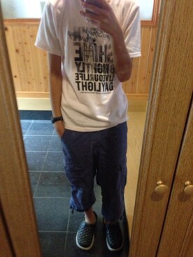 「aveil（アベイル）のアイテム」を使った、のりさん（メンズ・170cm）の夏コーディネート