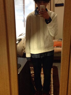 「aveil（アベイル）のアイテム」を使った、のりさん（メンズ・170cm）の冬コーディネート