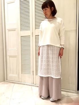 「アイテム（ピアス（両耳用））」を使った、kagaya-eさん（レディース・163cm・30代）の春コーディネート
