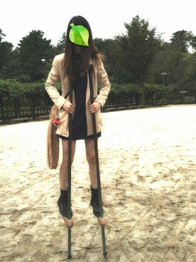 「muse muse（ミューズミューズ）のアイテム（ジャケット/アウター）」を使った、yuuuukaさん（レディース・168cm）の秋コーディネート