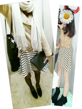 「シアータイツ」｜「アイテム（ジャケット/アウター）」を使った、yuuuukaさん（レディース・168cm）の秋コーディネート