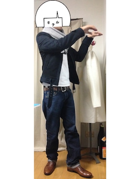 「プラダ」｜「アイテム（ブルゾン）」を使った、ペロンさん（メンズ・170cm）の冬コーディネート