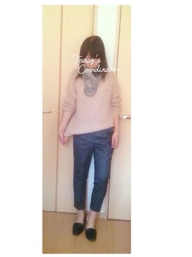 「FREE'S MART（フリーズマート）のアイテム（スラックス）」を使った、kamiさん（レディース・156cm）の秋コーディネート