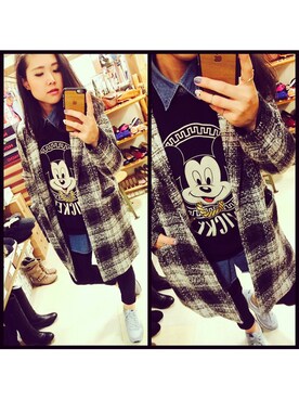 「JOYRICH」｜「アイテム（ダウンジャケット/コート）」を使った、misatoさん（レディース・161cm）の秋コーディネート