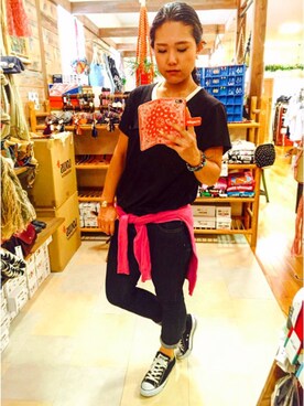 「MAPLE COMICS（メイプルコミックス）のアイテム」を使った、misatoさん（レディース・161cm）の夏コーディネート