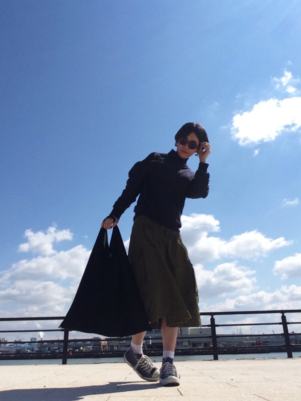 r*n様 貴重マルタン期　限定【MM6】 JPトライアングルトート クラックレザ MM6 Maison Margiela｜トライアングルトートバッグ（L）