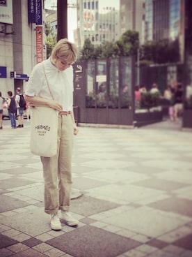 「エルメス」｜「アイテム（その他）」を使った、なを。さん（レディース・175cm）の夏コーディネート